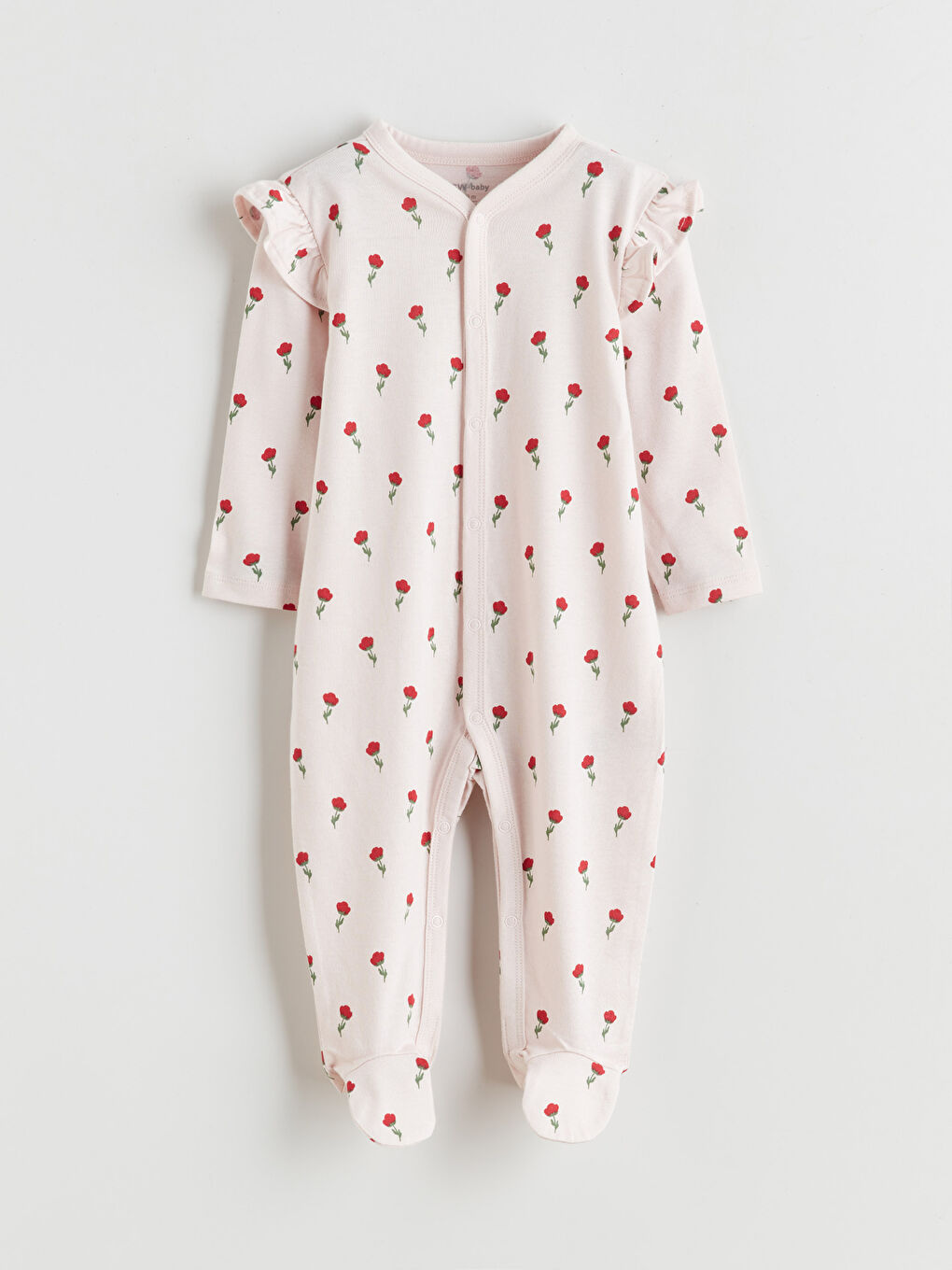 Pembe Çiçekli Kız Bebek Hastane Seti-1