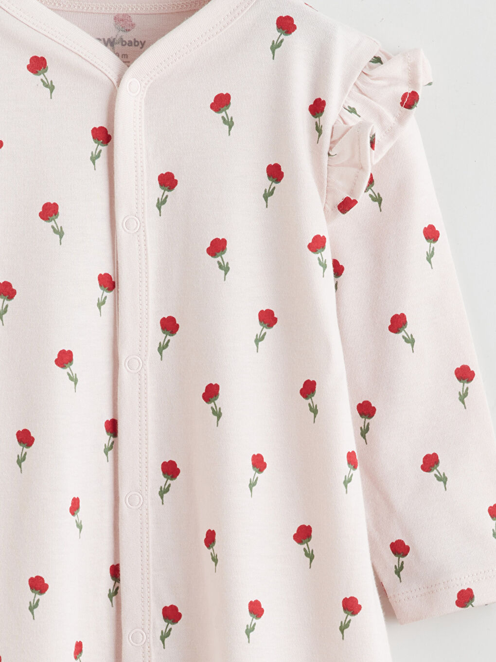 Pembe Çiçekli Kız Bebek Hastane Seti-6