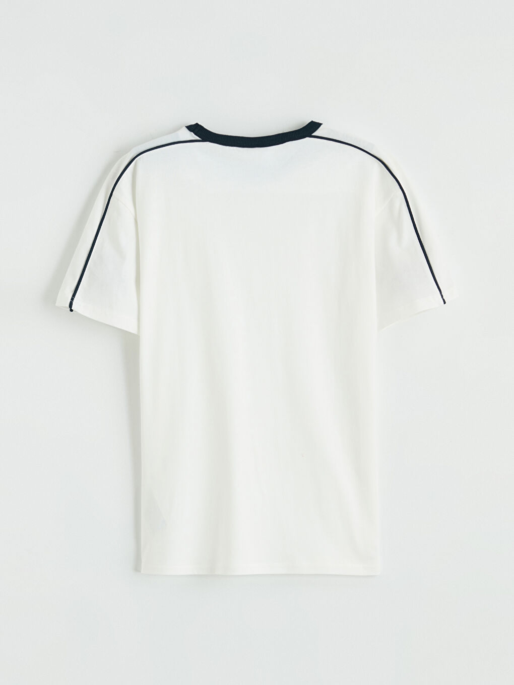 Ekru Bisiklet Yaka Baskılı Erkek Çocuk Tişört-2