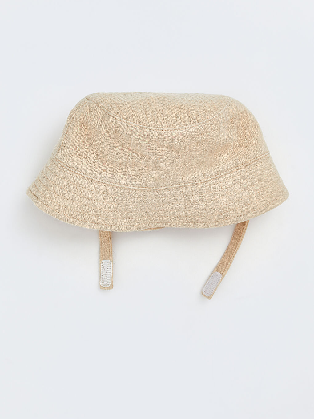 Bej Erkek Bebek Bucket Şapka -1