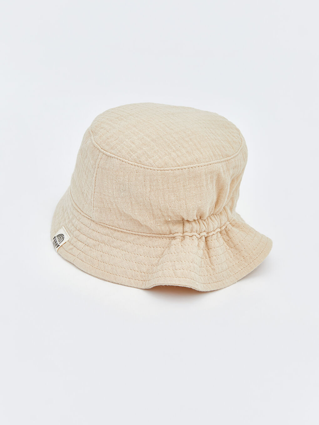 Bej Erkek Bebek Bucket Şapka -3