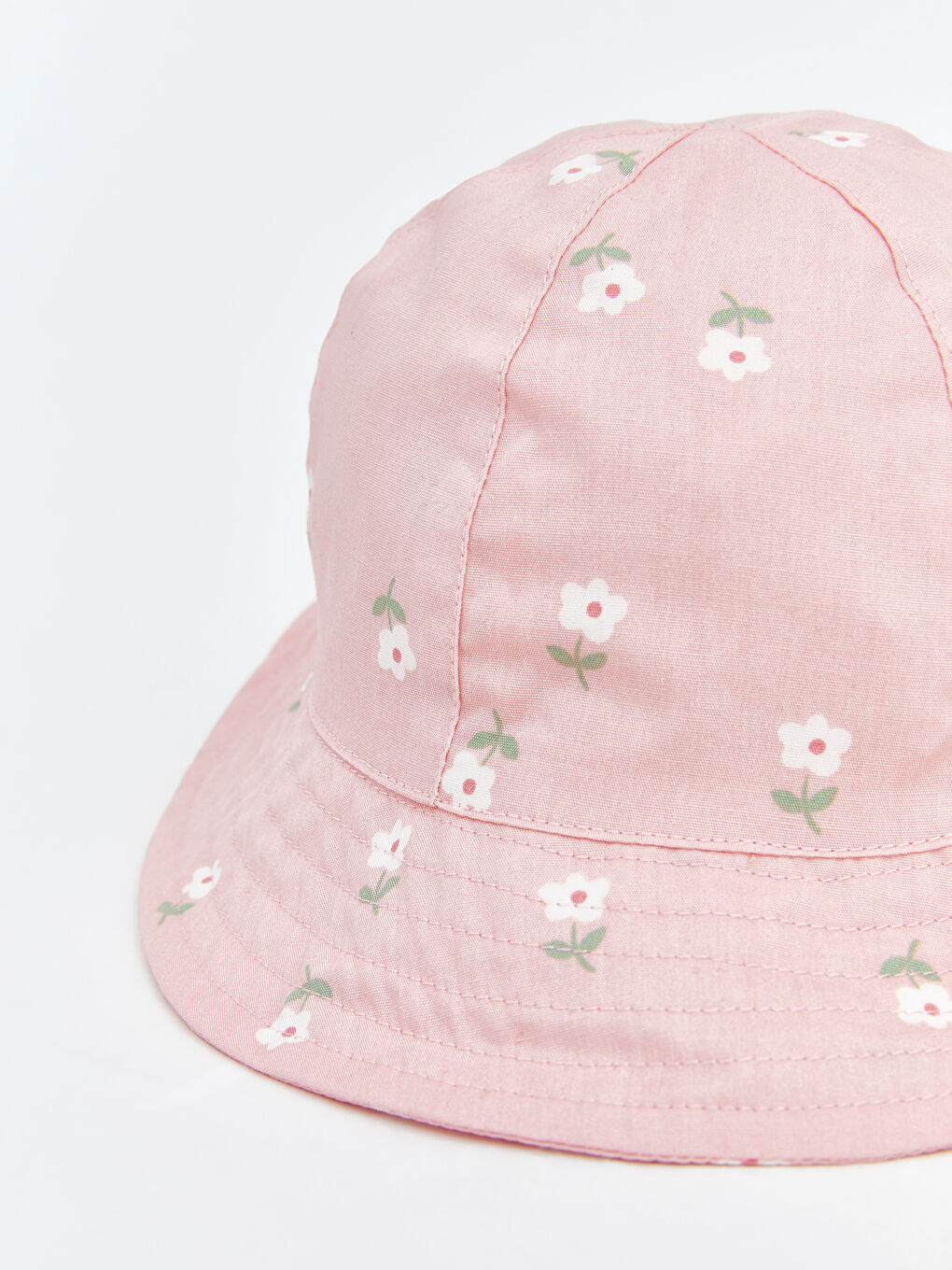 Bej Minnie Mouse Baskılı Erkek Bebek Bucket Şapka-6