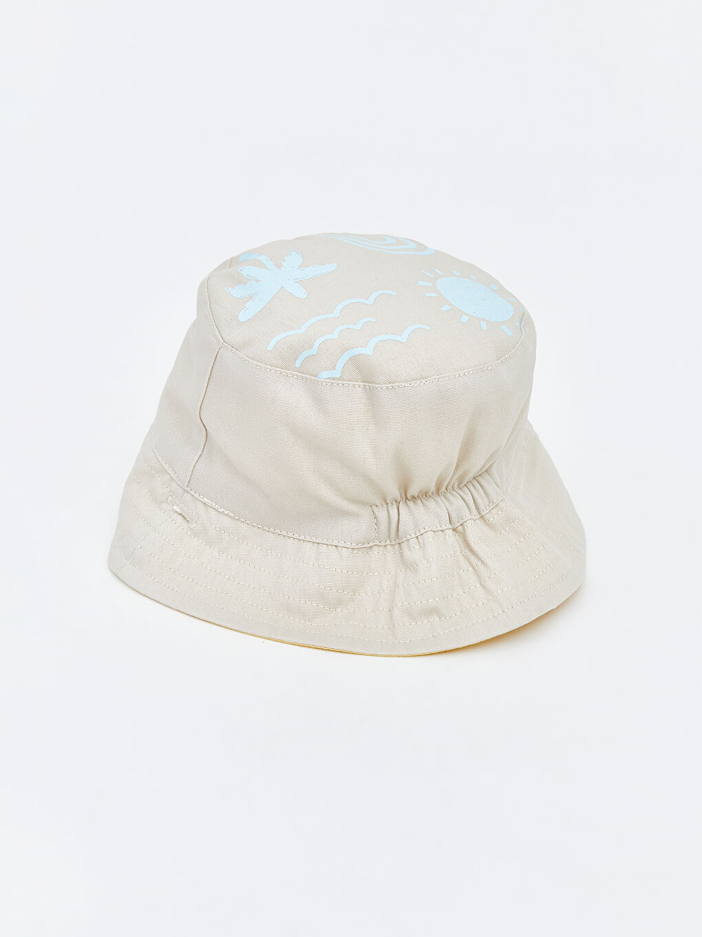 Ekru Erkek Bebek Bucket Şapka-4