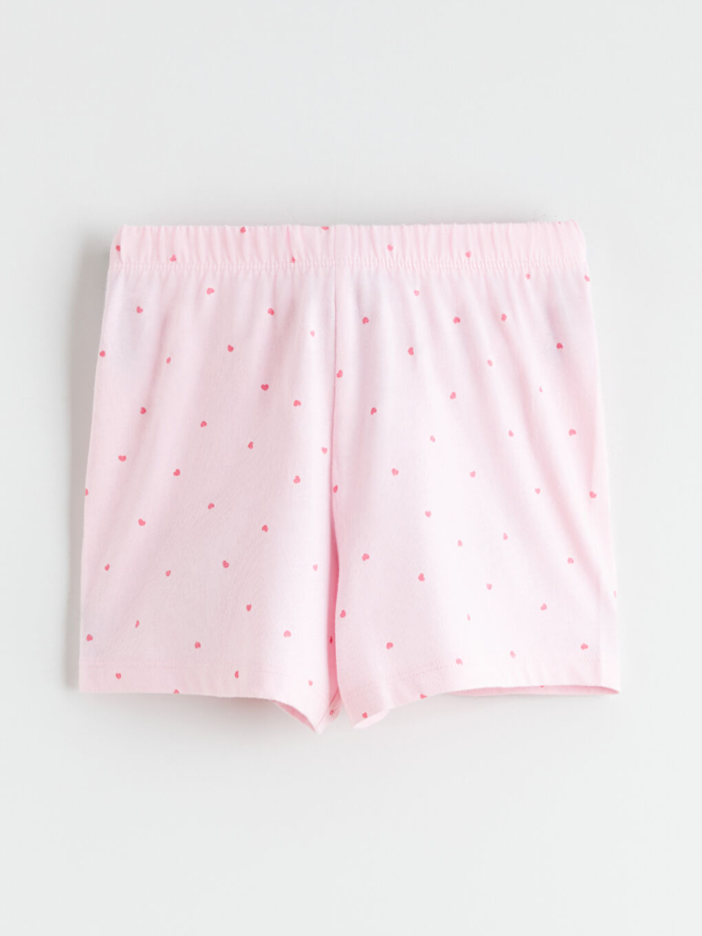 Девочки Розовый Пижамный комплект с шортами-2