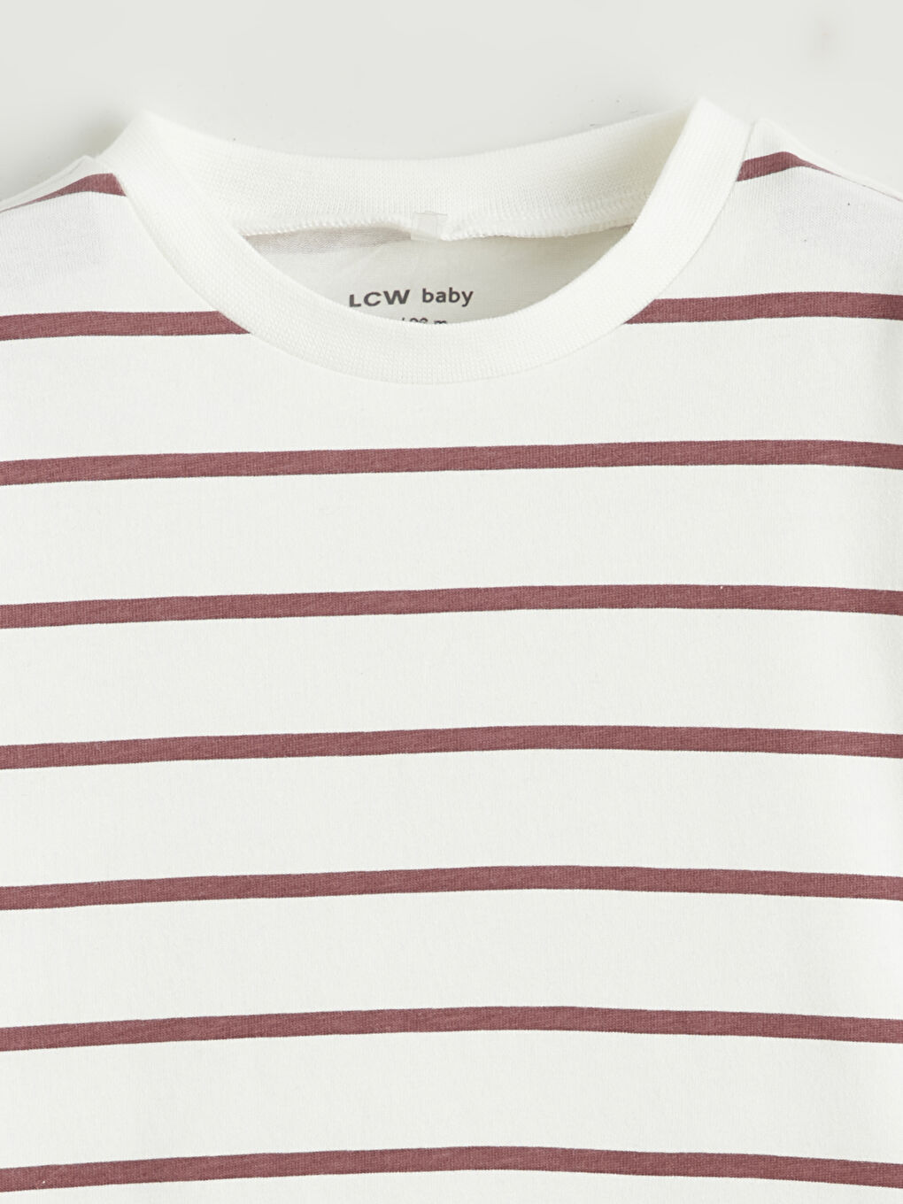 Ekru Bisiklet Yaka Kız Bebek Tişört 3'lü-5