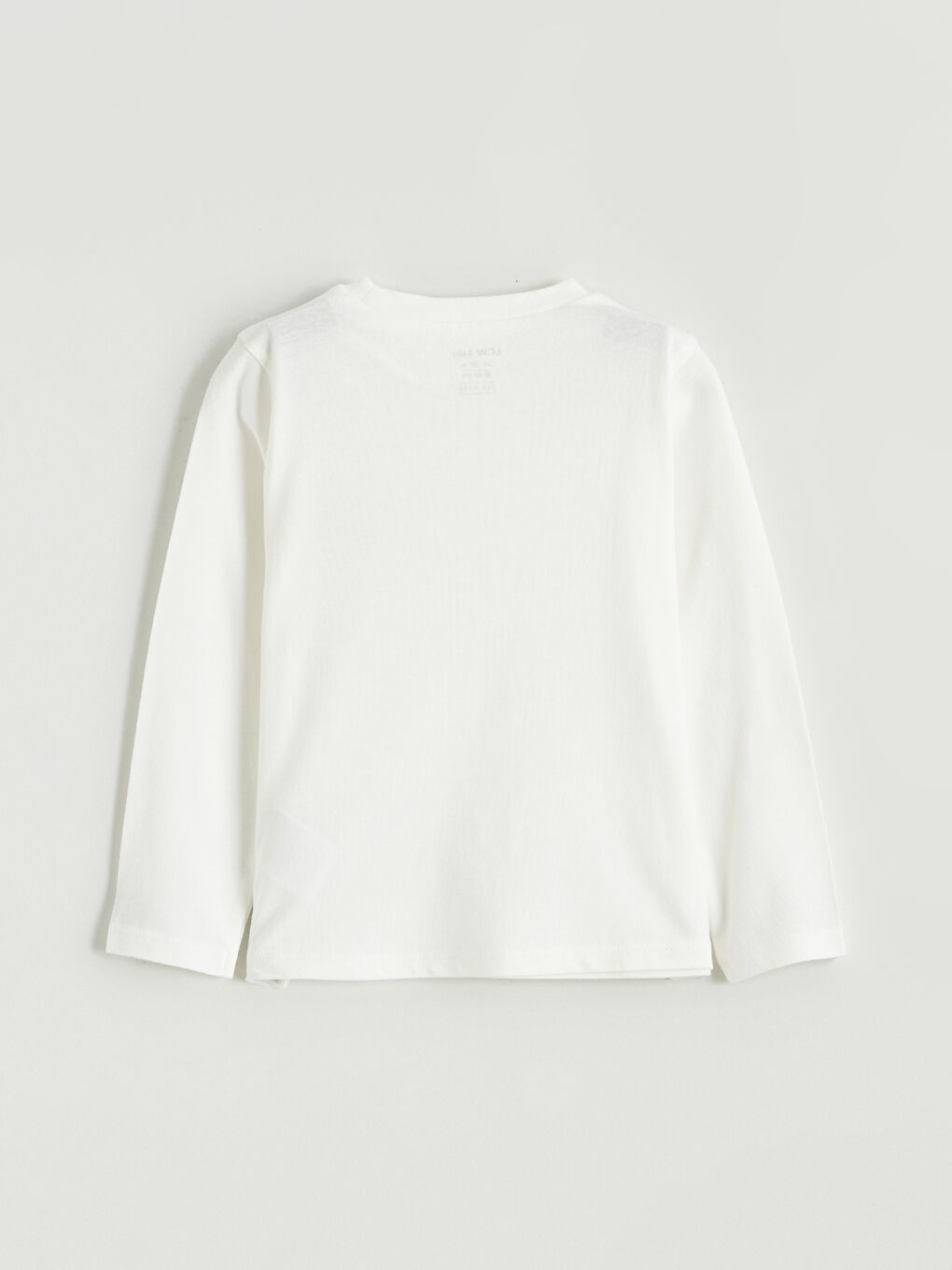 Ekru Bisiklet Yaka Kız Bebek Tişört 3'lü-3