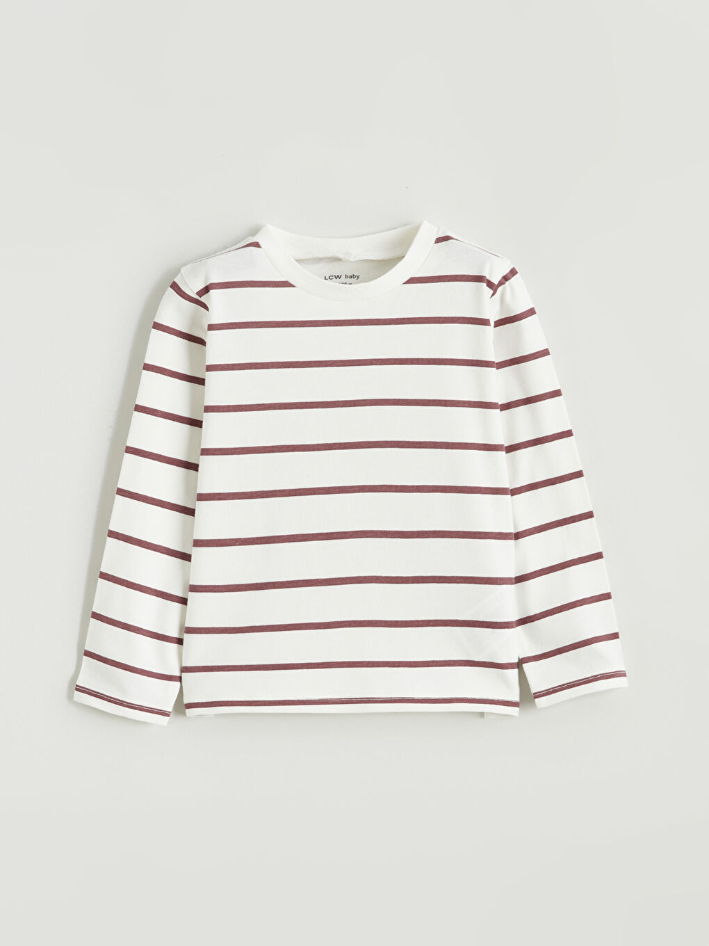 Ekru Bisiklet Yaka Kız Bebek Tişört 3'lü-4