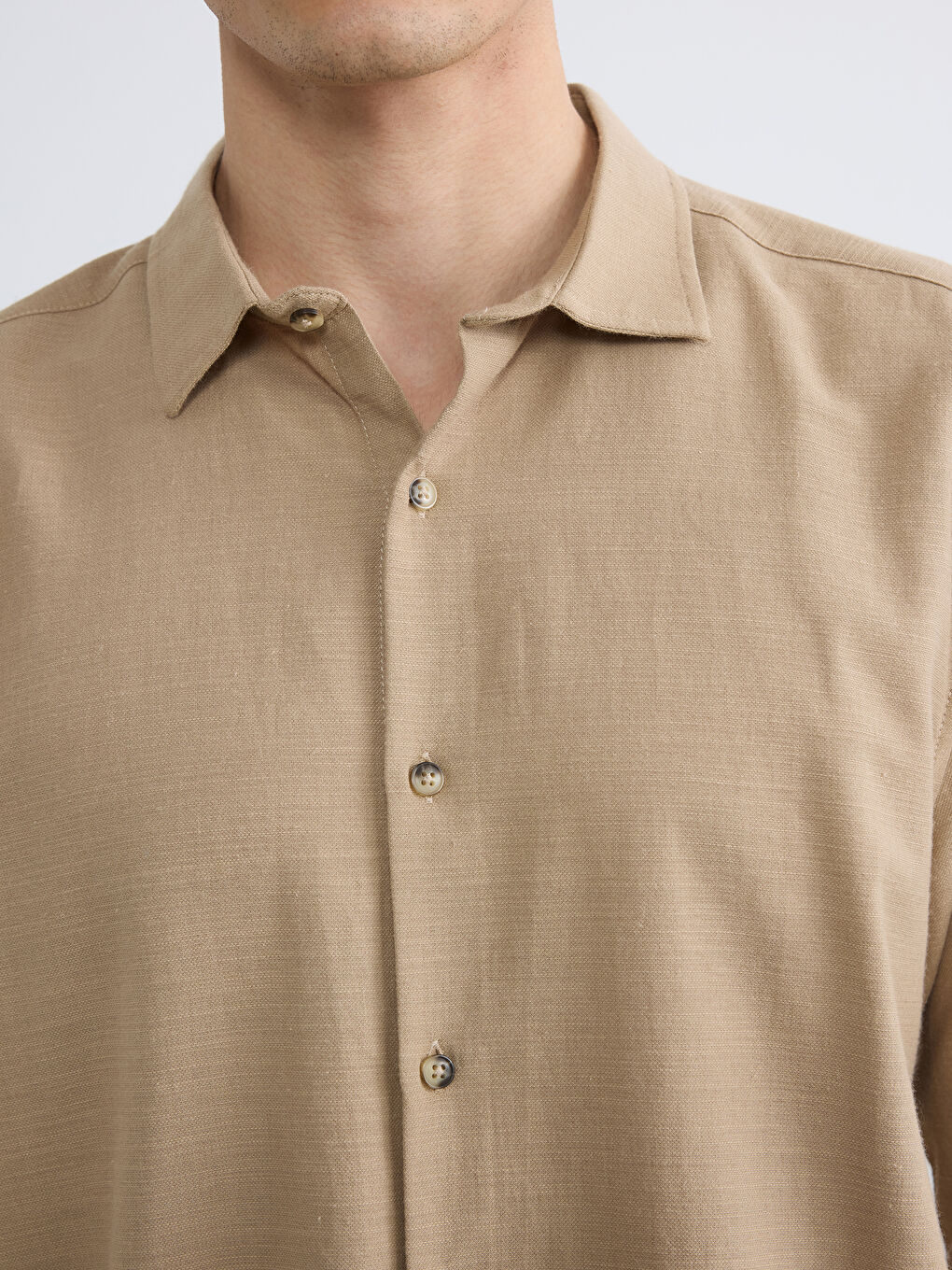 Regular Fit Dobby Men's Shirt-2