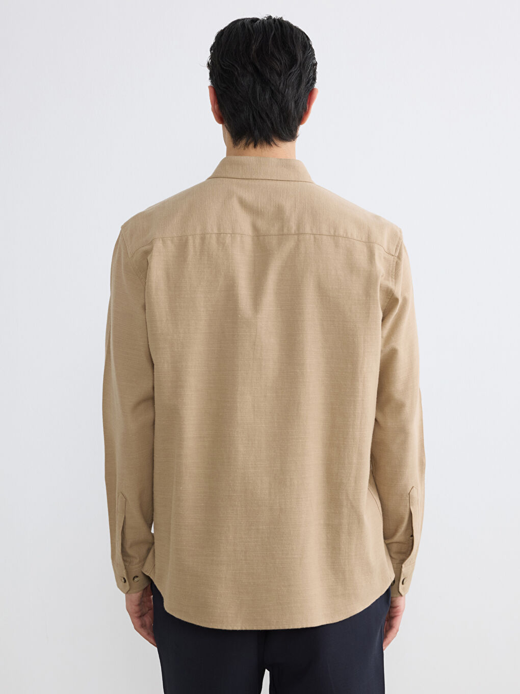 Regular Fit Dobby Men's Shirt-3