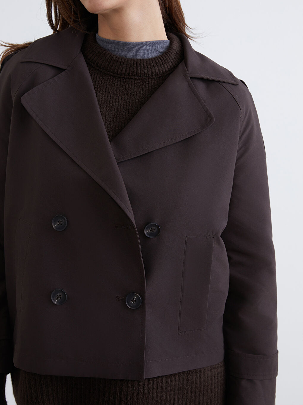 Women's Double-Breasted Trench Coat-2