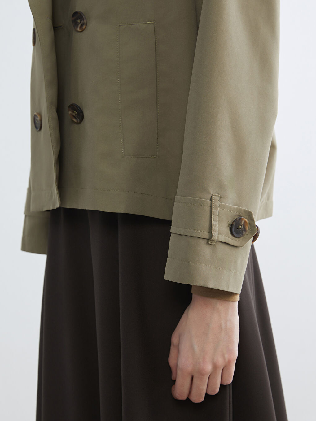 Women's Double-Breasted Trench Coat-2