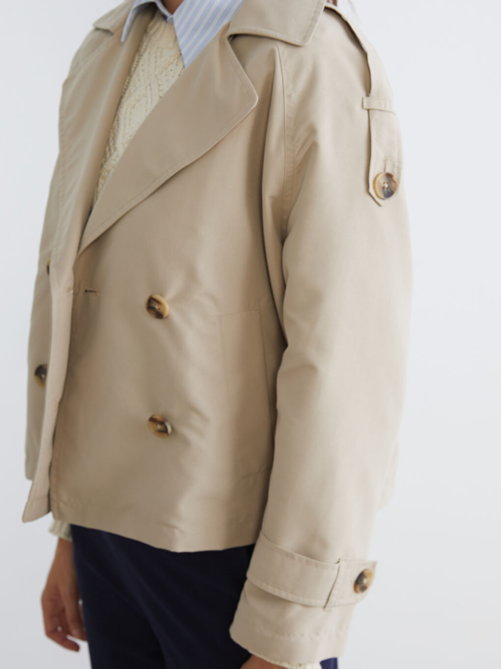 Γυναικείο Διπλόκουμπο Παλτό Τρέντς-2