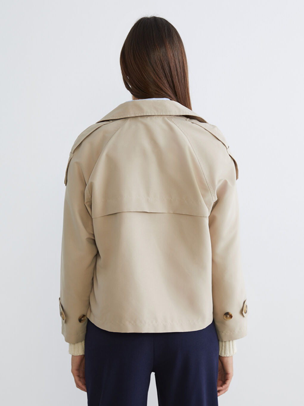 Γυναικείο Διπλόκουμπο Παλτό Τρέντς-4