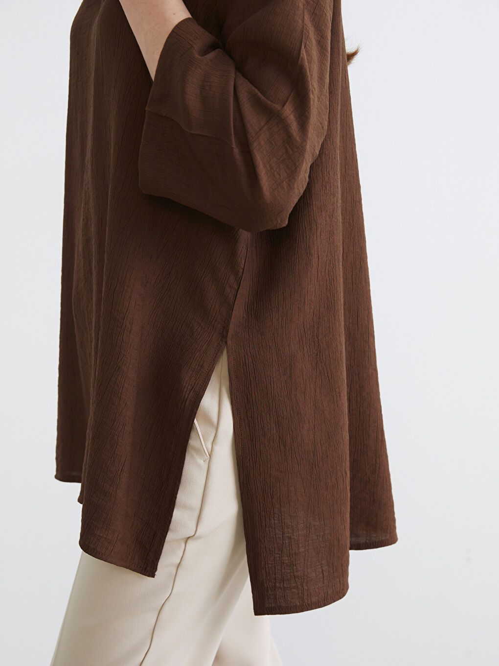 Notch Neck Oversize Women's Tunic-2