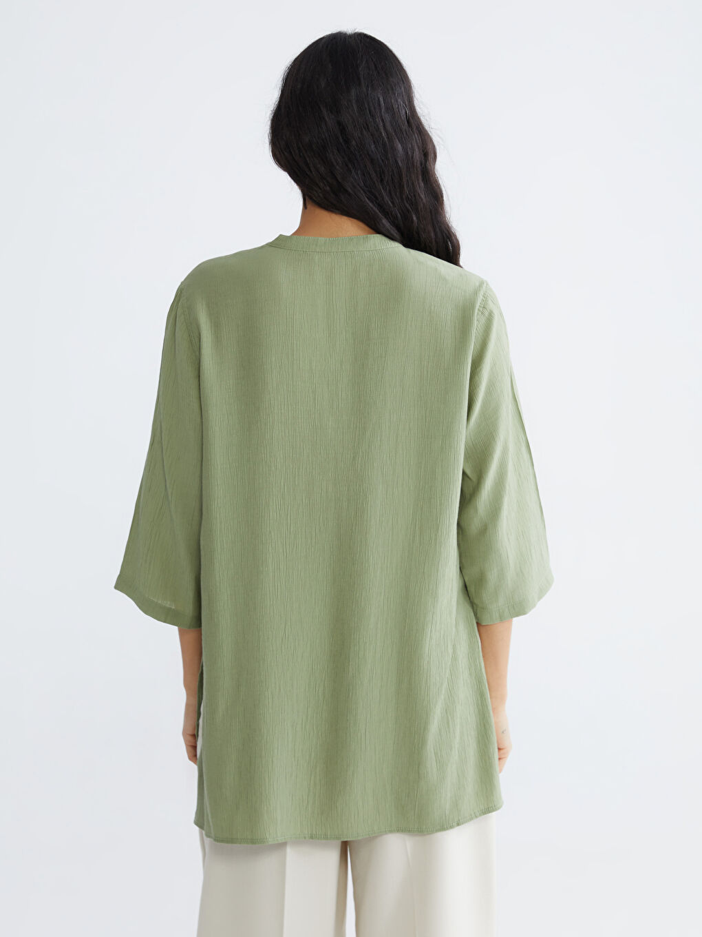 Notch Neck Oversize Women's Tunic-3