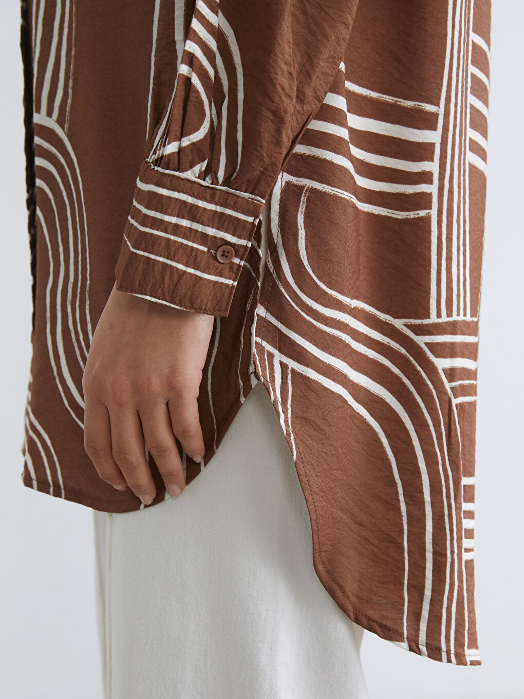 Woman BROWN Shirt Tunic-2