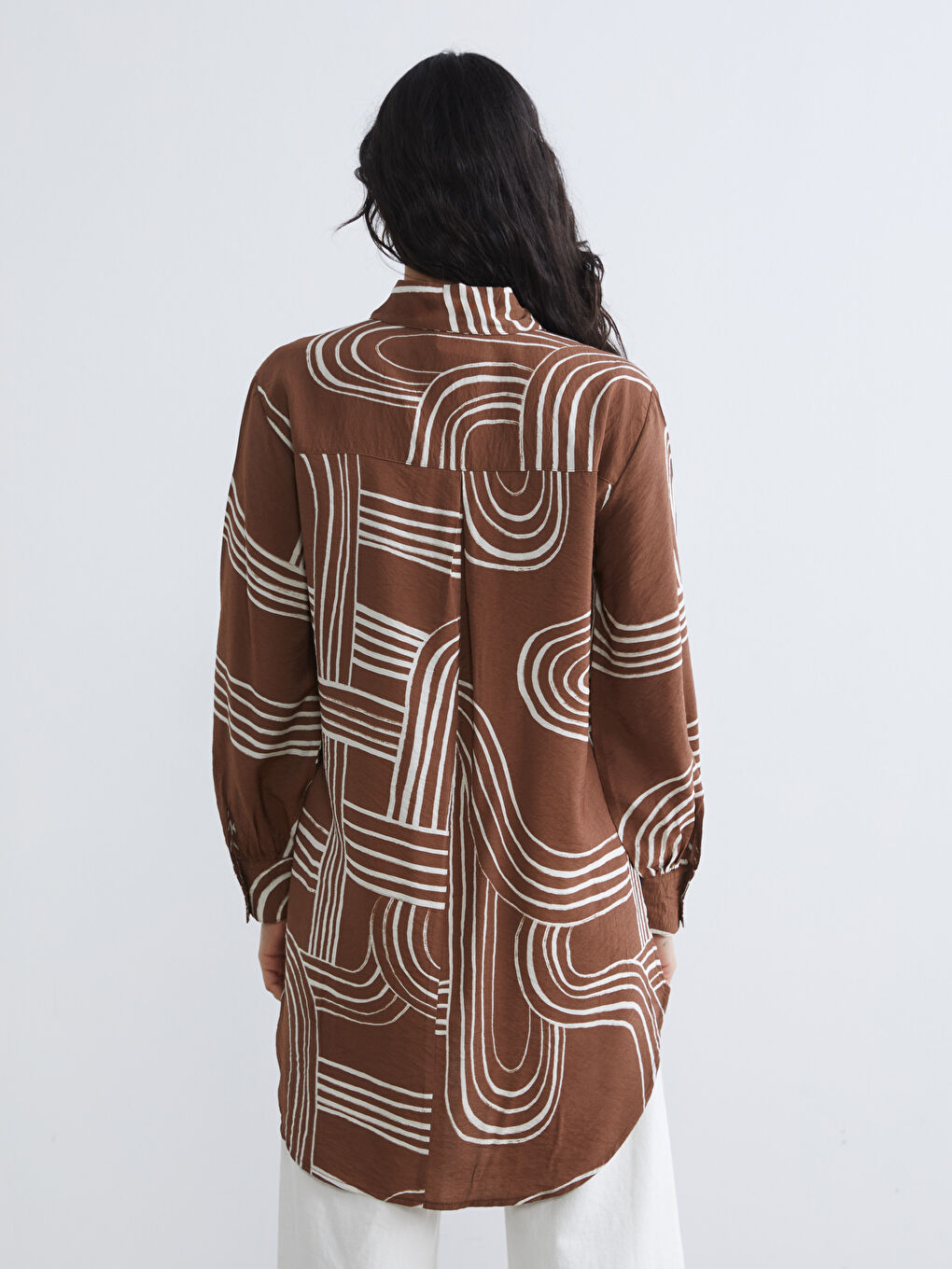 Woman BROWN Shirt Tunic-3