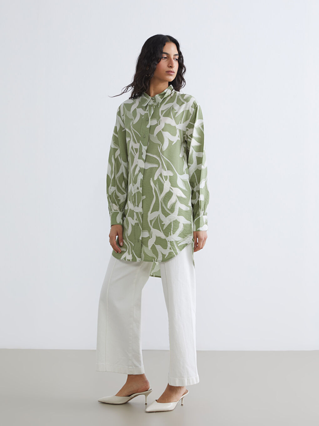 Γυναίκα ΠΡΑΣΙΝΟ Πουκάμισο τουνίκ-1