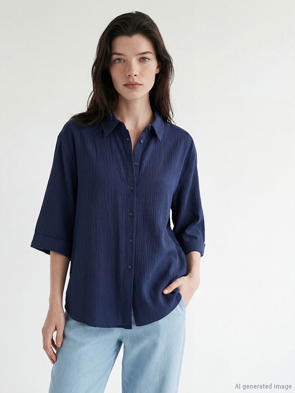 TAMNO PLAVA Košulja Žena