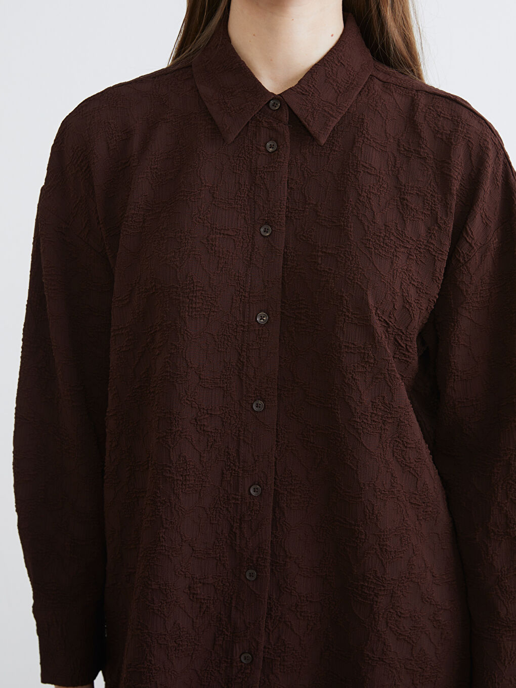 Patterned Oversized Women's Shirt Tunic-2