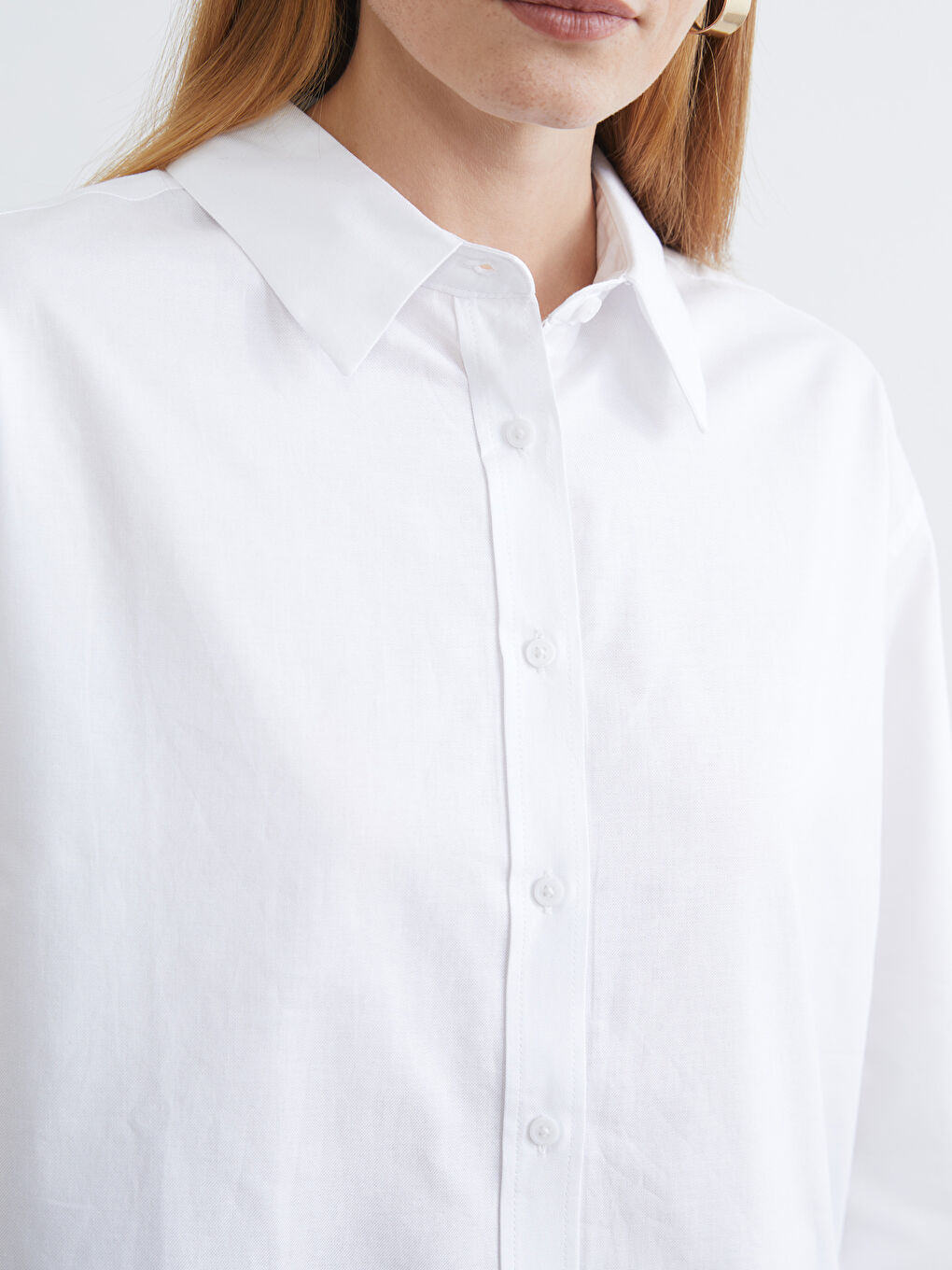 განიერი პოპლინის ქალის პერანგი ტუნიკა-2