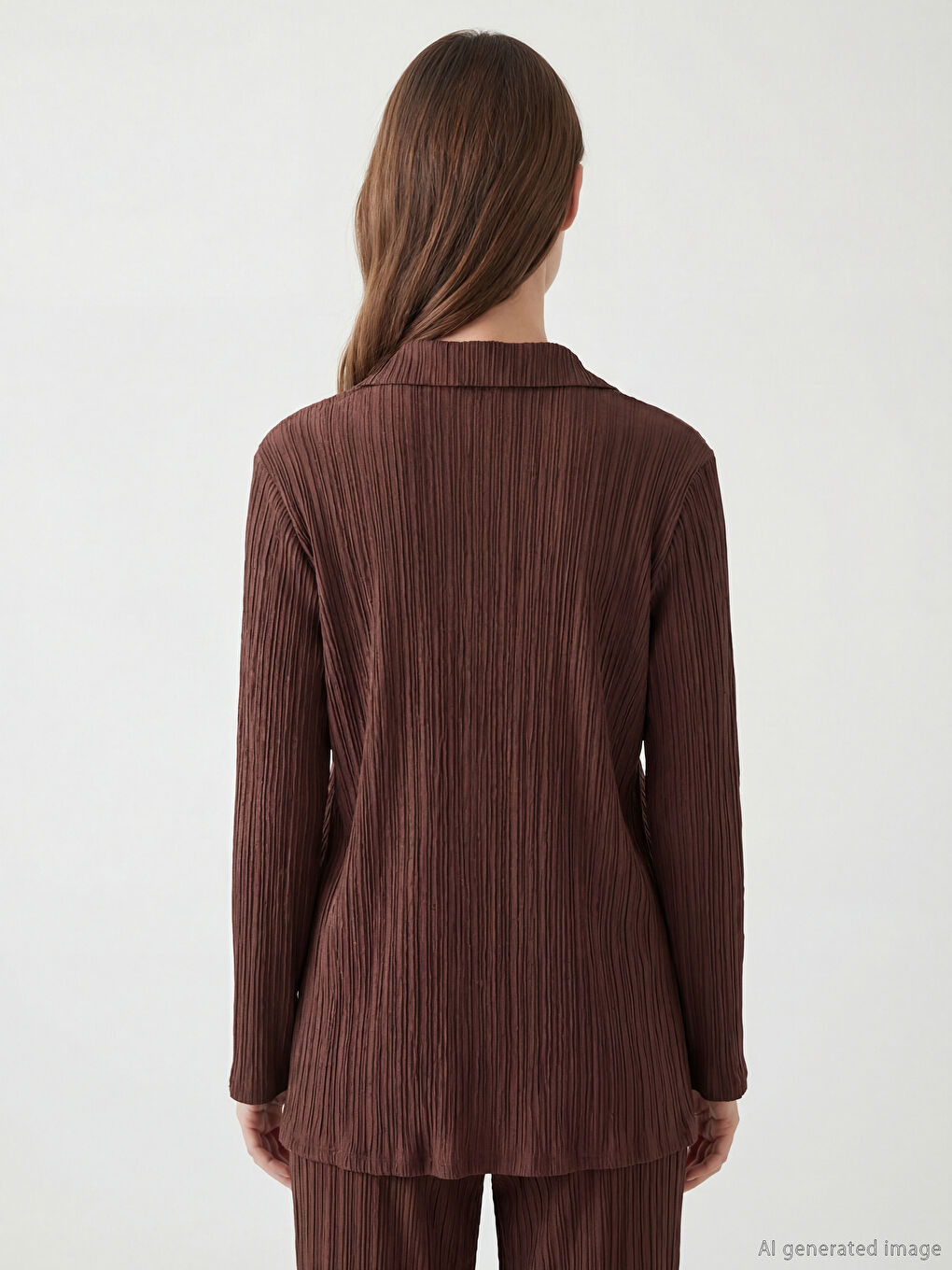 Double Breasted Textured Women's Kimono-3