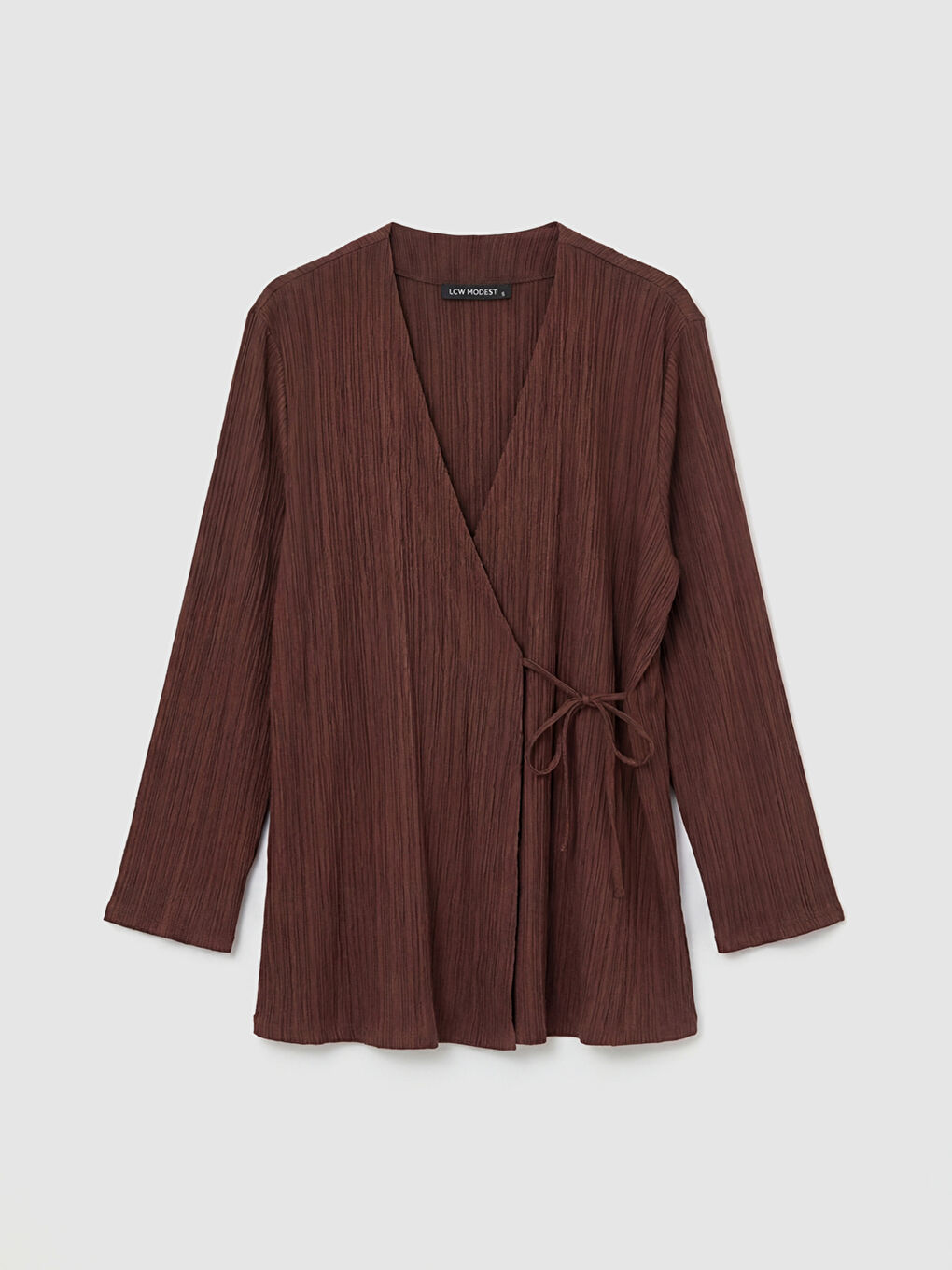 Double Breasted Textured Women's Kimono-4