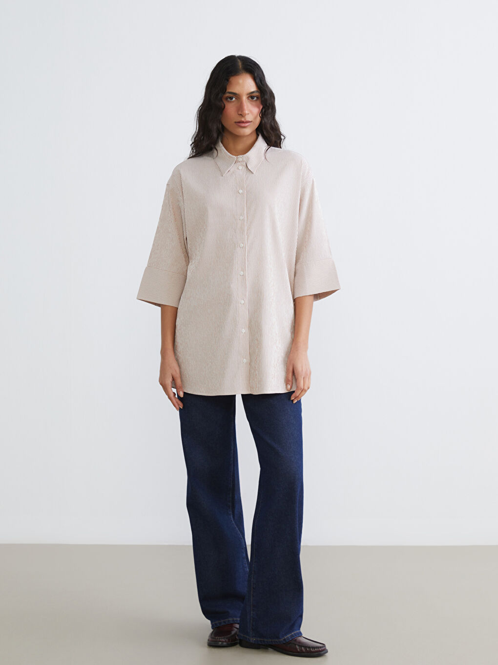 Tunique en chemise ROSE Femme-1