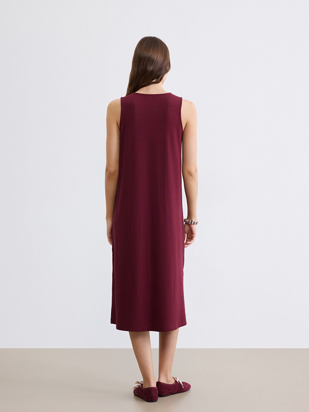 Женщины Бордовый Платье-3