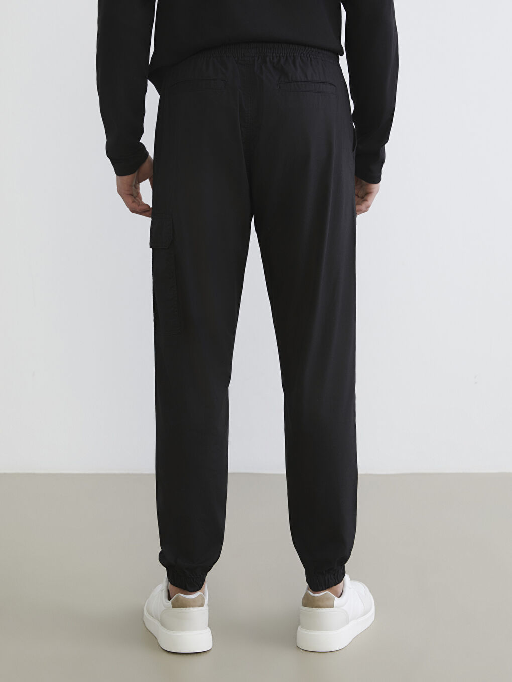 Мужчины Черный Брюки карго-3