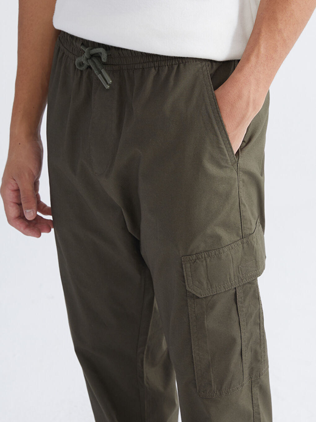 Мужчины Хаки Брюки карго-2