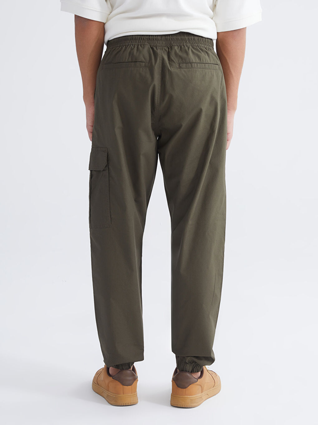 Мужчины Хаки Брюки карго-3