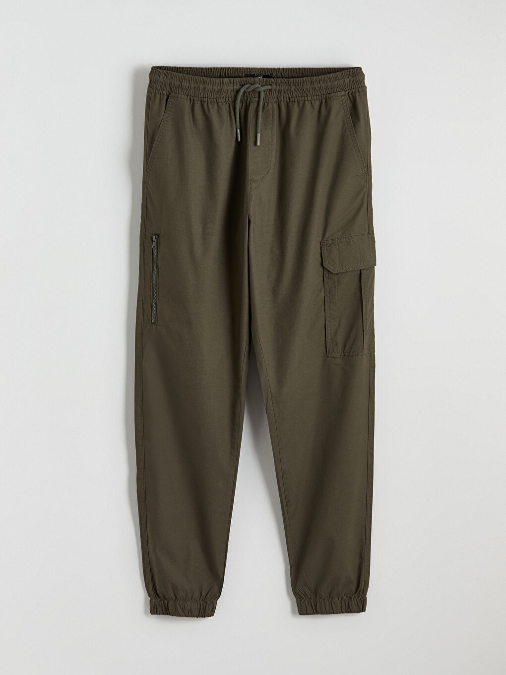 Мужчины Хаки Брюки карго-4