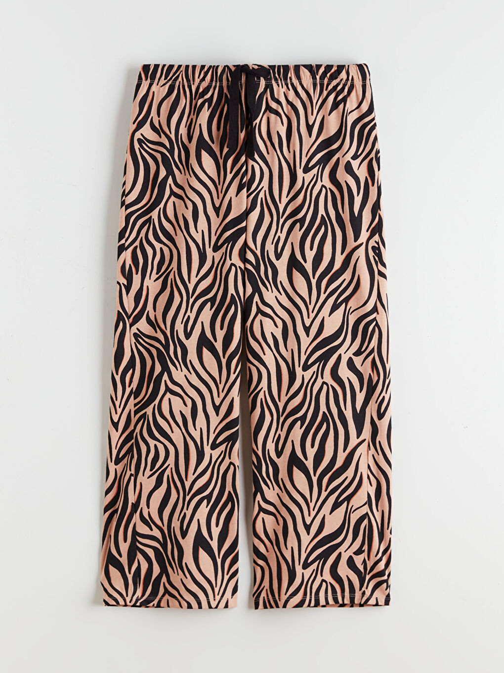 Kahverengi Leopar Desenli Kadın Kapri Pijama Altı