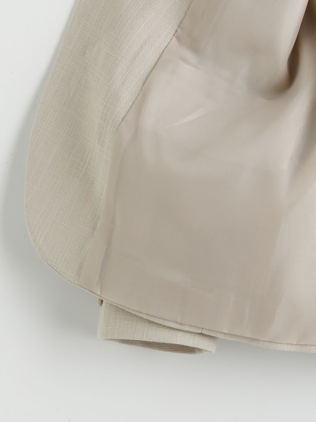 Bej Keten Görünümlü Erkek Çocuk Takım Elbise-4