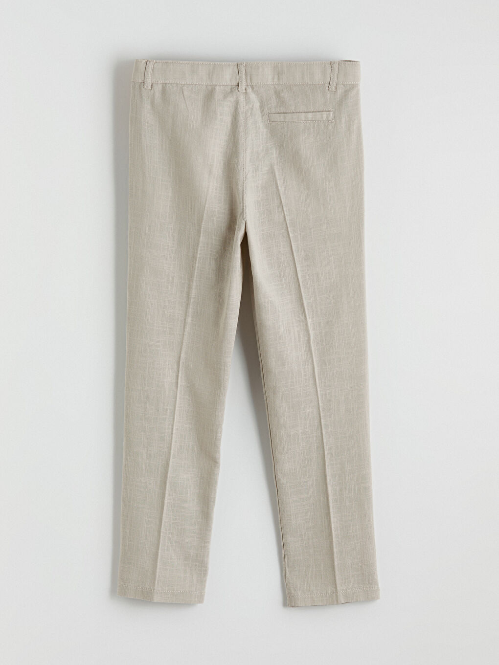 Bej Keten Görünümlü Erkek Çocuk Takım Elbise-5