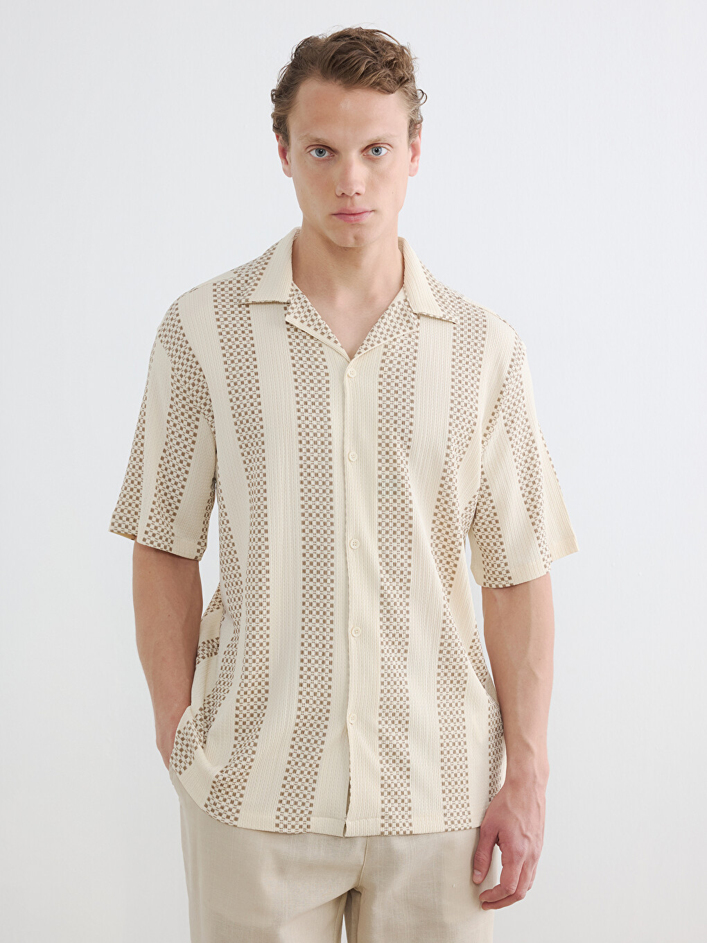 Regular Fit Striped Men's Shirt