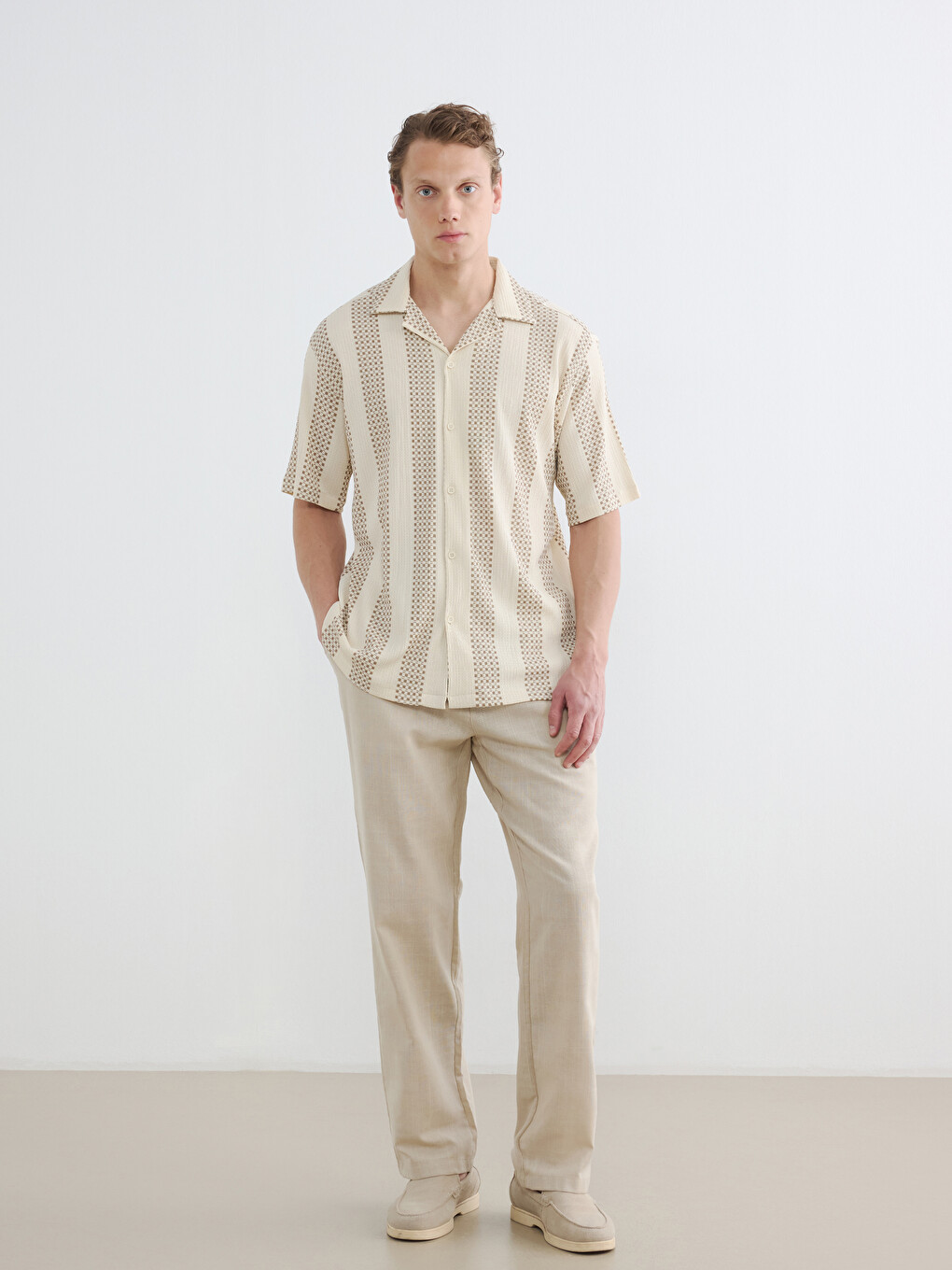 Regular Fit Striped Men's Shirt-1
