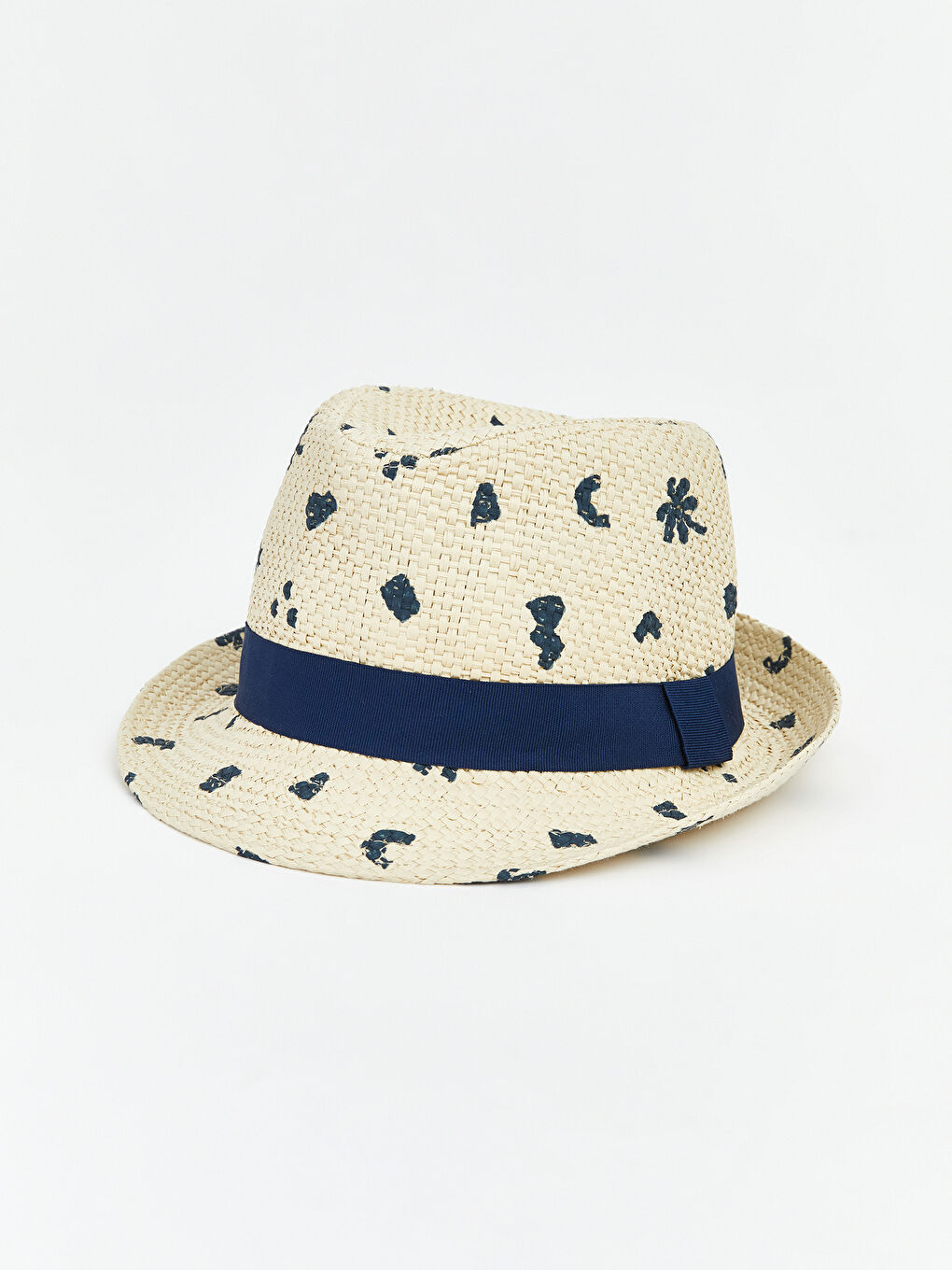 Bej Erkek Bebek Hasır Fötr Şapka