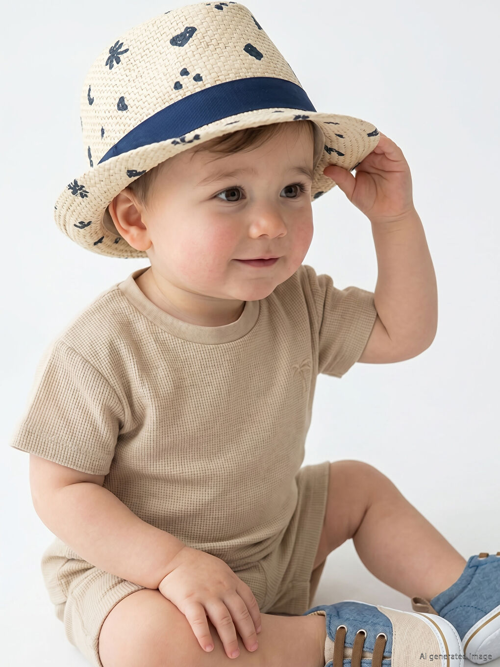 Pălărie Fedora de Paie pentru Bebeluși Băieți
