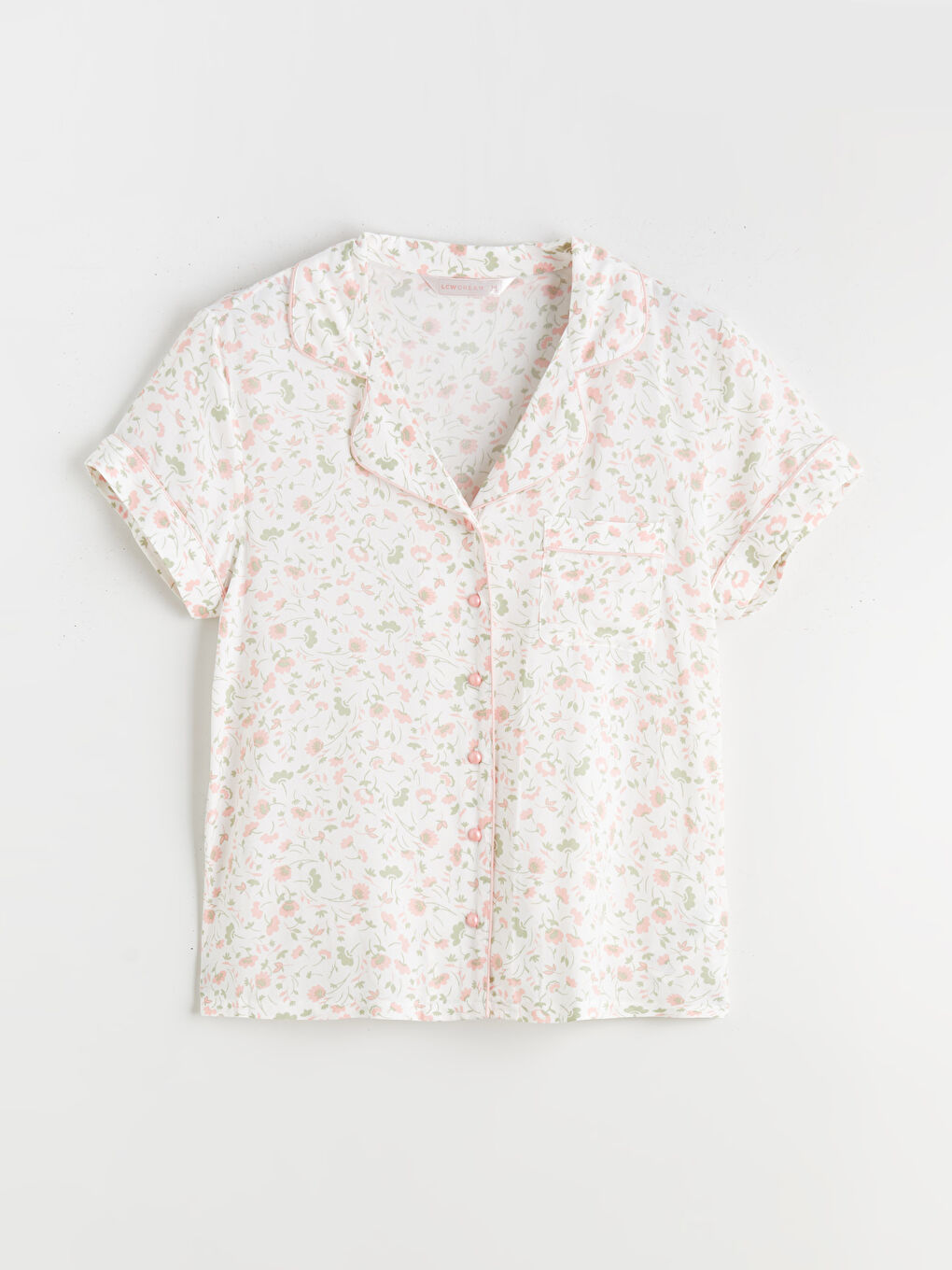Floral Collared Pajama Set-5