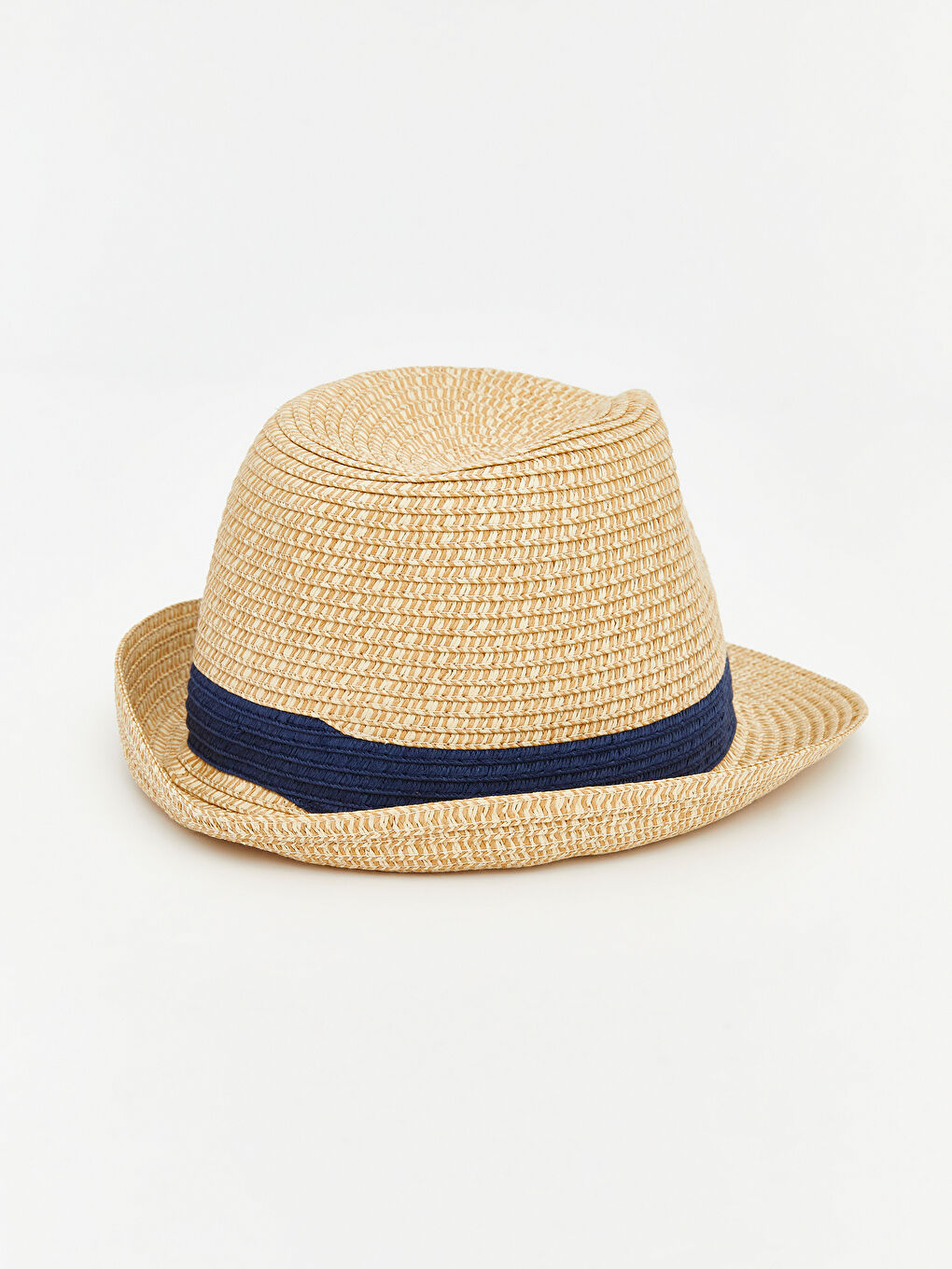 Bej Erkek Bebek Hasır Fötr Şapka-2