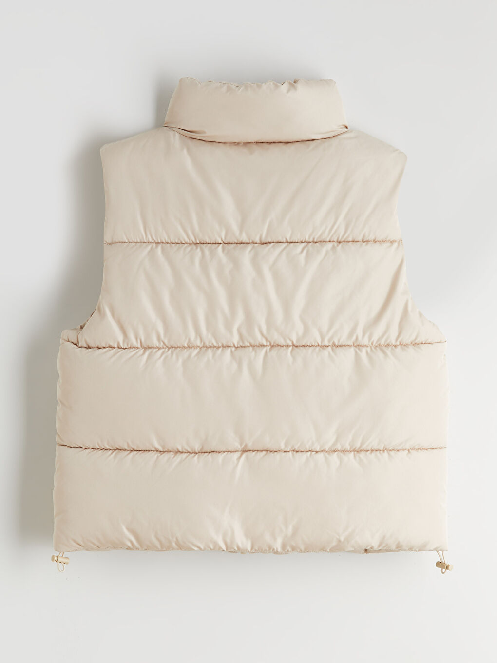 Bej Dik Yaka Kadın Şişme Yelek-6