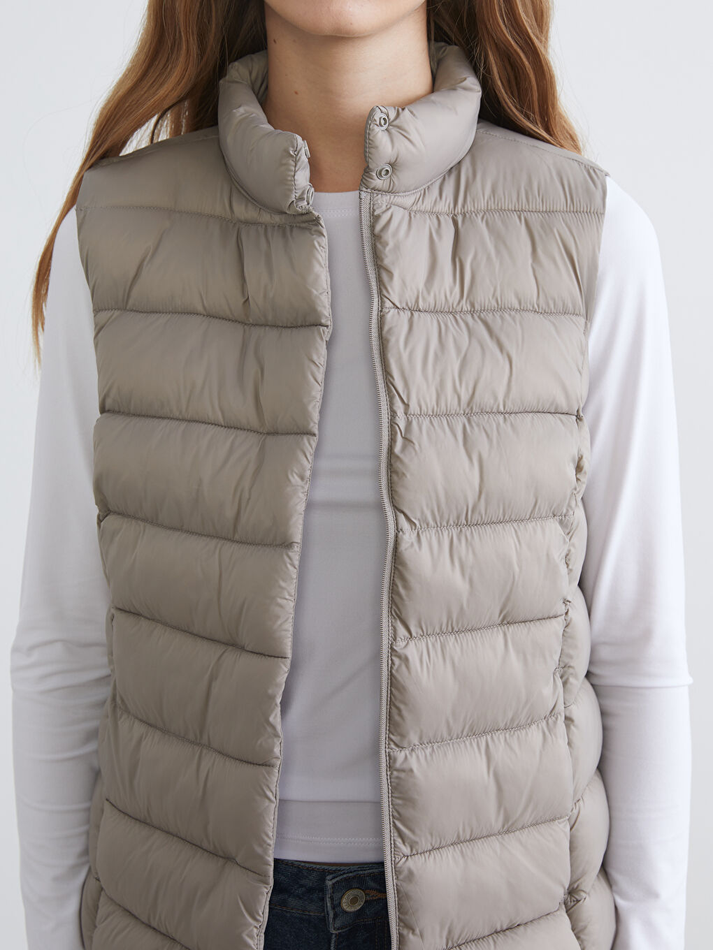 Stand-Collar Padded Vest-2