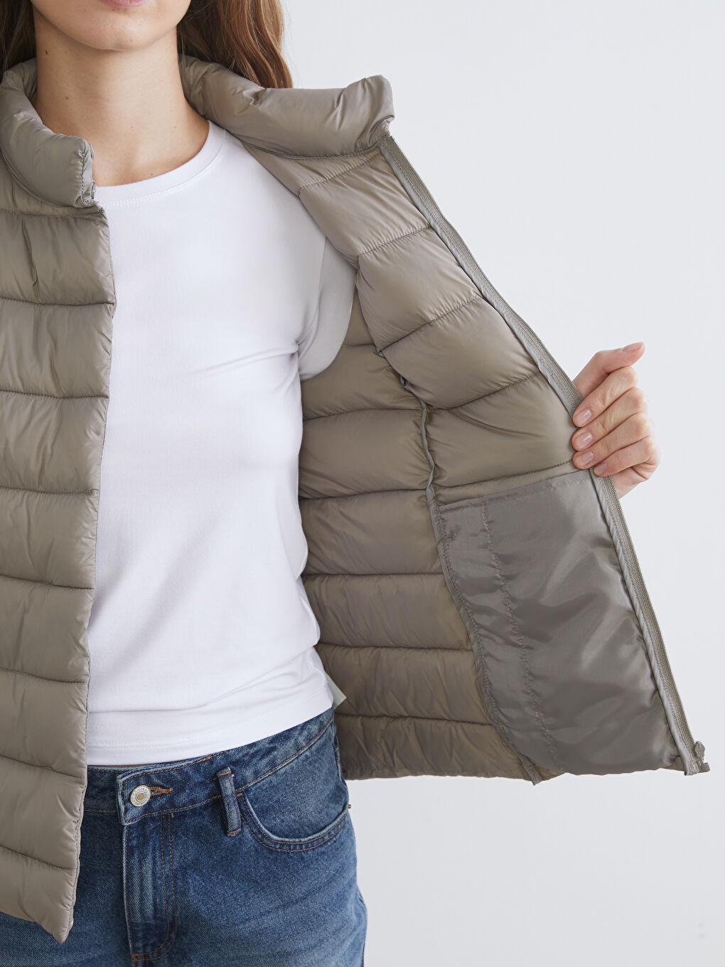 Stand-Collar Padded Vest-3