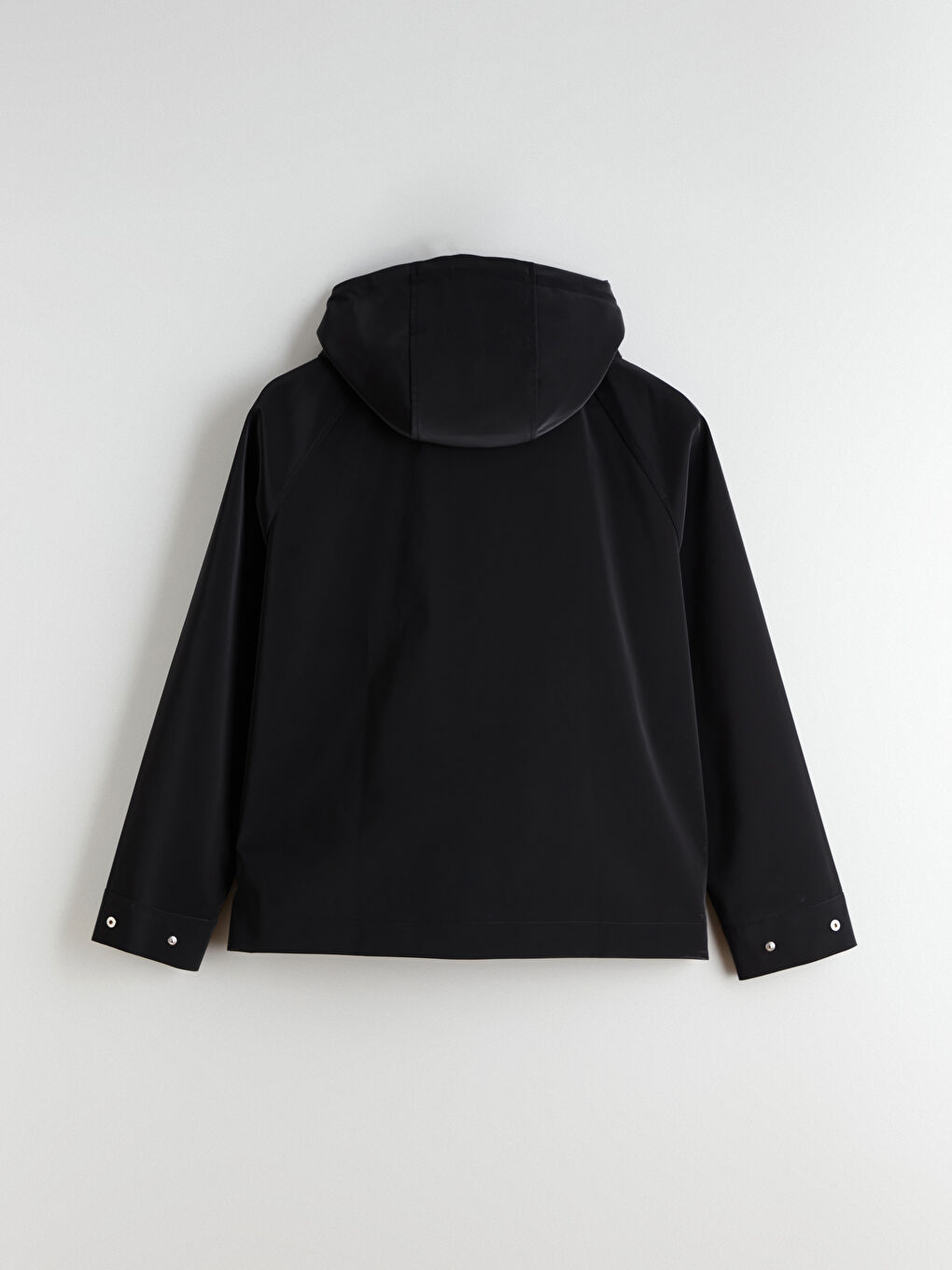 معطف واق من المطر أسود امرأة-7