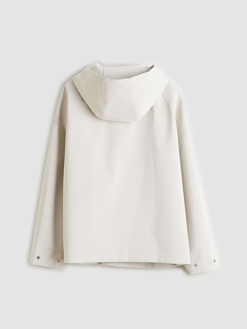 Oversized Faux Leather Hooded Raincoat-6