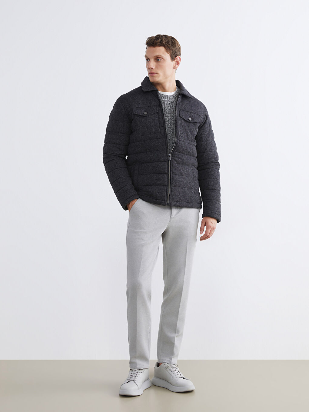 Men's Cashmere Blend Overcoat in a Classic Fit-1