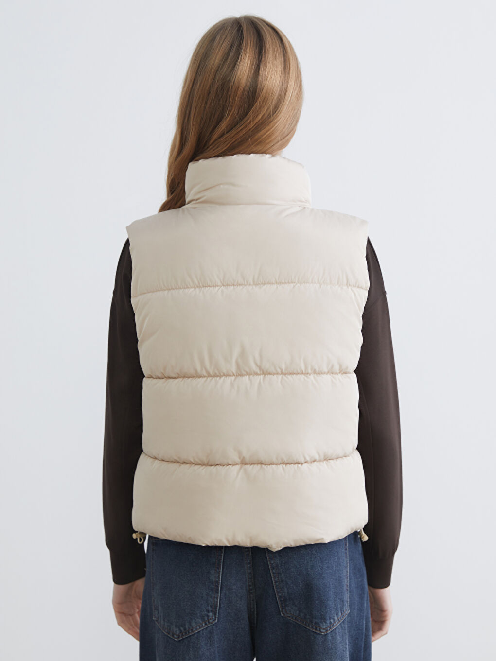 Ženski prsluk sa visokim okovratnikom-4