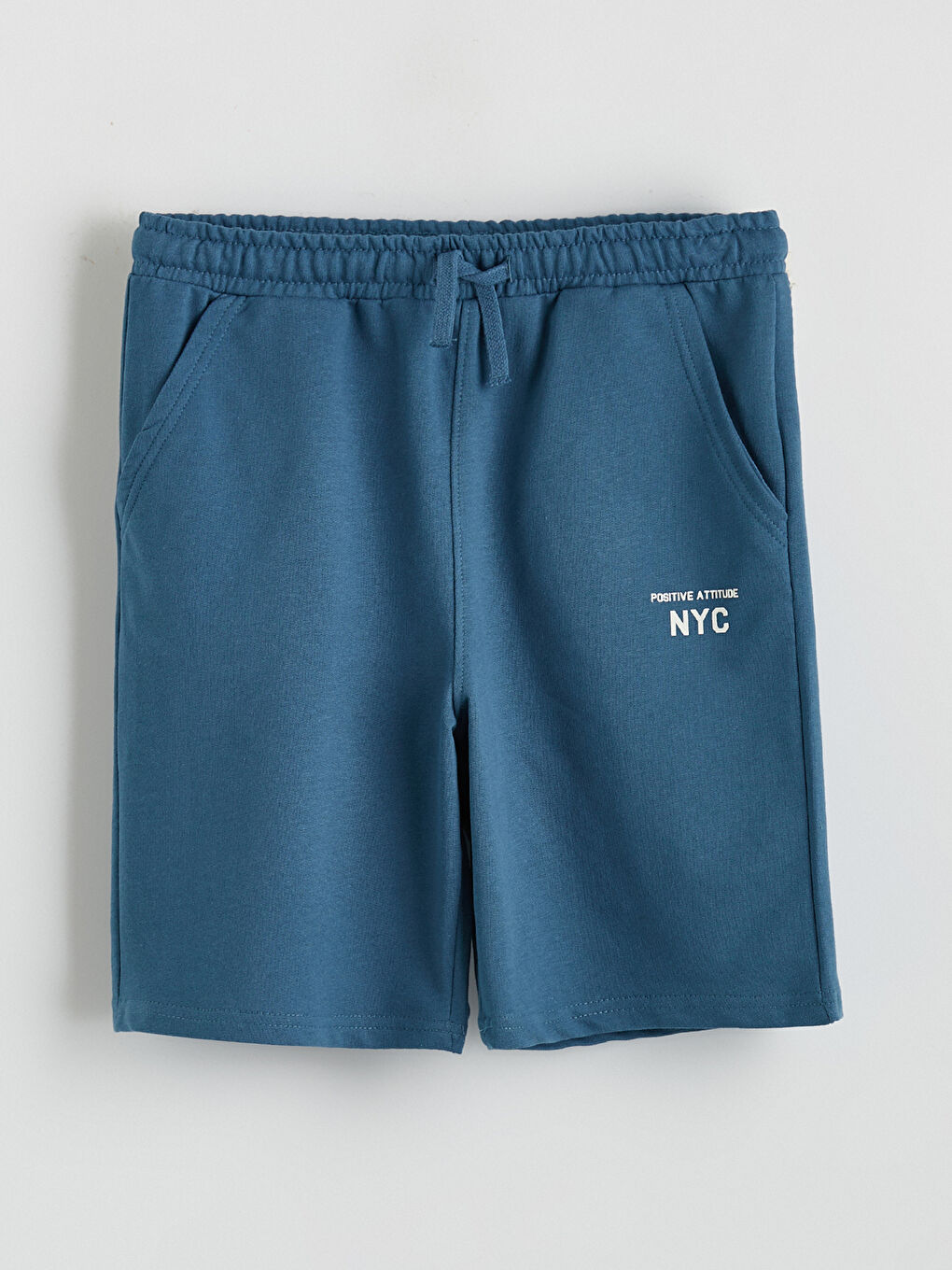 Mavi NYC Baskılı Erkek Çocuk Şort